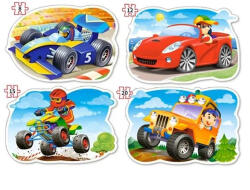 Castorland Sportautók - 4x (8, 12, 15, 20) Puzzle (B-043057) (B-043057)