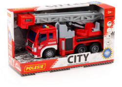 Polesie City-2 lendkerekes tűzoltóautó létrával, villogóval és szirénával (54545)