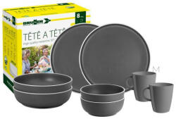 Brunner Dolomit Tête-à-Tête 8 db-os étkészlet, szürke (FF551192)