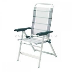 Dukdalf Dynamic Standard magas támlás kempingszék, szürke-fehér (C20261)