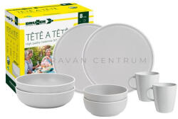 Brunner Dolomit Tête-à-Tête 8 db-os étkészlet, fehér (FF551189)