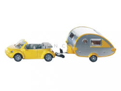  VW Beetle modellautó Tab lakókocsival (FF67122)