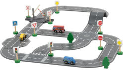 lupilu (Playtive) City Road Set Fa autópálya szett, városi - utca készlet, 35 darabos
