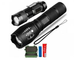 2x lanternă cu LED-uri CREE XM-L T6 și Q5 2x ZOOM