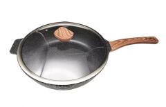 Bravo indukciós wok serpenyő fedővel, 32cm (B-4930) (B-4930)