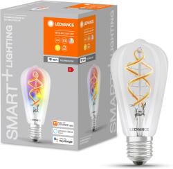 OSRAM Smart+ Intelligens RGBW LED izzó, Edison, Dimmelhető, E27, 4.5W (30W), 300 lm, Fehér és színes fény (2700K)