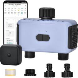 Velixo WiFi öntözés/öntözés időzítő, 2 kimenettel, 40 öntözési program, alkalmazásvezérlés, esőkésleltetés, automatikus vagy kézi, IP55 vízálló, hangvezérlés, kompatibilis az Amazon Alexával, Google assziszt
