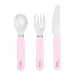 Ambition Junior Eddie evőeszköz készlet 3 részes rózsaszín macis (43115)