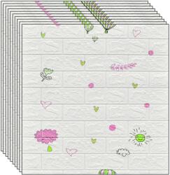 NEXTLY 40 x 3D NEXTLY öntapadós tapéta készlet, falra vagy mennyezetre, vízálló, állítható, erős ragasztó, könnyen felszerelhető, lefedettség 21, 2 nm, 70x77 cm, modern dizájn, sokszínű, 57-es kód (s40tpt57m