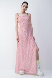 Karl Lagerfeld Jeans KARL LAGERFELD JEANS, Logómintás maxiruha, Világoslila, Korallszín, M (A2W13029-1OX-M)