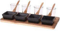 Excellent Houseware étvágygerjesztő szett, juharfa/porcelán, 30x15x1, 5 cm, barna/fekete (KO-278000540)