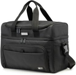 Zagatto Nagy hőszigetelt táska, Hűtőszekrény, Zagatto, Fekete, Uzsonnásdoboz, Ideális piknikhez, strandra, családi kirándulásokhoz, 22 L, Méretek 37x22x28, Szigetelt fő rekesz, Állítható vállpánt, ZG909 (ZG90