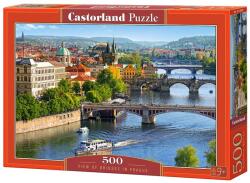 Castorland Пъзел Castorland от 500 части - Гледка към мостовете на Прага (B-53087)