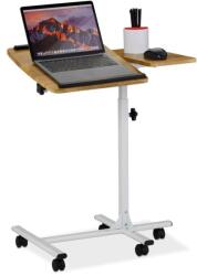 Relaxdays laptopasztal, állítható magasságú 68-88 cm, állítható asztallap, MDF, 61 x 40 cm (10034312)