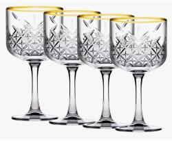Pasabache 4 db-os borospohár készlet, Pasabache, Pohár, 500 ml, Átlátszó/Arany (722260)