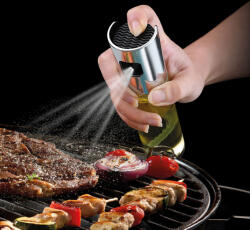  Olaj és ecet permetező spray - rozsdamentes acél, üveg - 100 ml (DA00176)