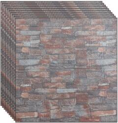 NEXTLY 20 x 3D NEXTLY öntapadós tapéta készlet, falra vagy mennyezetre, vízálló, állítható, erős ragasztó, könnyen felszerelhető, lefedettség 10, 6 nm, 70x77 cm, tégla kivitelű, többszínű, 62-es kód (s20tpt6