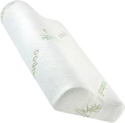 Retoo ergonómikus párna memóriahabbal és levehető és mosható huzattal, bambuszszálas, antiallergén, gombaellenes, 50x30 cm, fehér (O448)