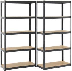 Juskys Set 2 rafturi - 180x90x40cm - gri Raft