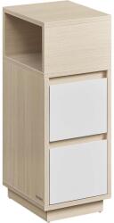 VASAGLE Éjjeliszekrény, 2 fiók, nyitott rekesz, natúr bézs, felhőfehér (LET656N01) - vasbutor