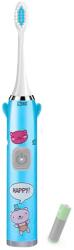 SIKS elektromos gyermekfogkefe, 1 intenzitási fokozat, puha sörték, vízálló, fiús macis modell, elemmel, kék (SKT05)
