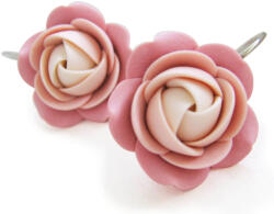 Troli Cercei model floare culoare roz