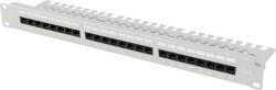Lanberg Пач панел Lanberg patch panel 24 port 1U 19" CAT. 6 utp with cable organizer grey (PPU6-1124-S)