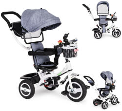  Tricikli háromkerekű forgatható napellenző tartós gumiabroncsok szürke