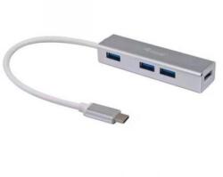 BlackBird USB Type-C HUB 4xUSB 3.0 Silver (BH1201)