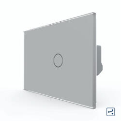 LIVOLO Intrerupator Simplu Cap Scara / Cruce cu Touch LIVOLO din Sticla Standard Italian Gri (VL-FC1S-2G-3I)