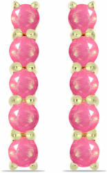  Arannyal Bevont Ezüst Fülbevaló - 0.71 Karátos Rózsaszín Etióp Opál