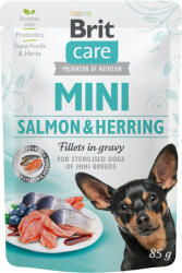 Brit Care Dog alutasakos Mini Fillets in Gravy 85 g Steril Salmon& Herring 100219 (8595602534449)