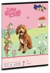 Ars Una Cute Animals: Kutya mintás vonalas füzet - 3. osztályos, A5 (53604583)