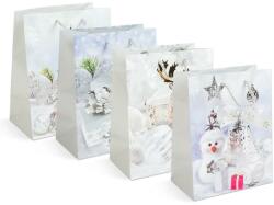  Karácsonyi ajándéktasak - papír - 178 x 102 x 228 mm - 4 féle