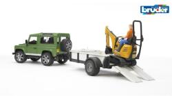 BRUDER 02593 Land Rover с ремарке и JCB микробагер (02593)