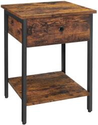 VASAGLE Éjjeliszekrény, Oldalasztal Fiókkal És Polccal 40 x 55 x 40 cm