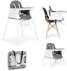 Összecsukható gyerek etetőszék 3 in 1 szürke - pepita - 50 990 Ft