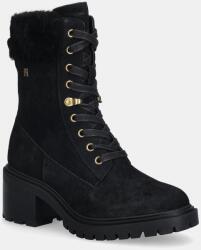 Tommy Hilfiger cizme din piele întoarsă TH SHEARLING LACE UP BOOT 9BYA-OBD0GM_99X (FW0FW08999)