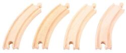 Bigjigs Toys Sine circulare lungi 17 cm 4 buc (DDBJT102) Trenulet