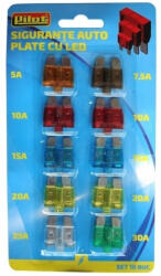 Pilot Set 10 sigurante auto plate cu led Pilot, 12V (EL1615)