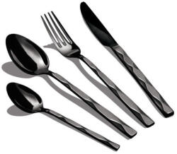 Berlinger Haus 6 személyes rozsdamentes acél evőeszköz készlet, fekete színben, különleges mintával, fe (BH-2622)