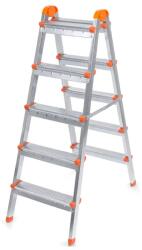  Scara dubla din otel 5+5 trepte, 110cm inaltime, 120kg, 6.5kg R5.5S (R5.5S)