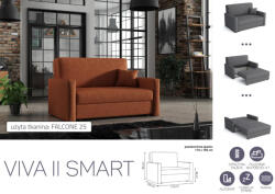 Mindigbútor VIVA SMART II előre nyíló rugós, ágyneműtartós kanapé Falcone 25 színben - smartbutor
