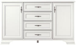 GERBOR Komód, alpesi fehér, KENTAK KOM2D4S - smartbutor