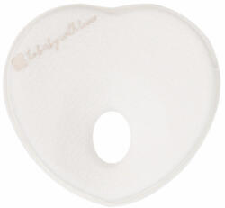 KikkaBoo párna - laposfejűség elleni memóriahabos ergonomikus Airknit szív fehér - vital24