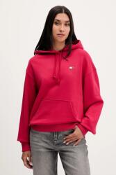 Tommy Hilfiger pamut melegítőfelső rózsaszín, nyomott mintás, kapucnis, DW0DW19414 - rózsaszín S