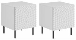  Éjjeliszekrény szett Charlotte 172 (Fehér + Fekete)