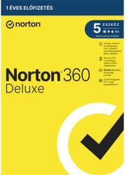 Symantec 360 Deluxe - 21417483 - 50GB HU 1 felhasználó, 5 eszköz/1 év, elektronikus licenc (21417483)