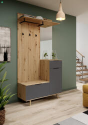 Wipmeb NORDIC Előszobafal Tölgy/Grafit Színben