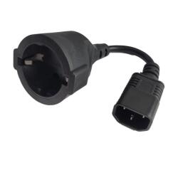 Spacer Cablu prelungitor pentru UPS C14 la Schuko 0.15m, Spacer SPPW-C14-SCHK-10A-0.15 (SPPW-C14-SCHK-10A-0.15)